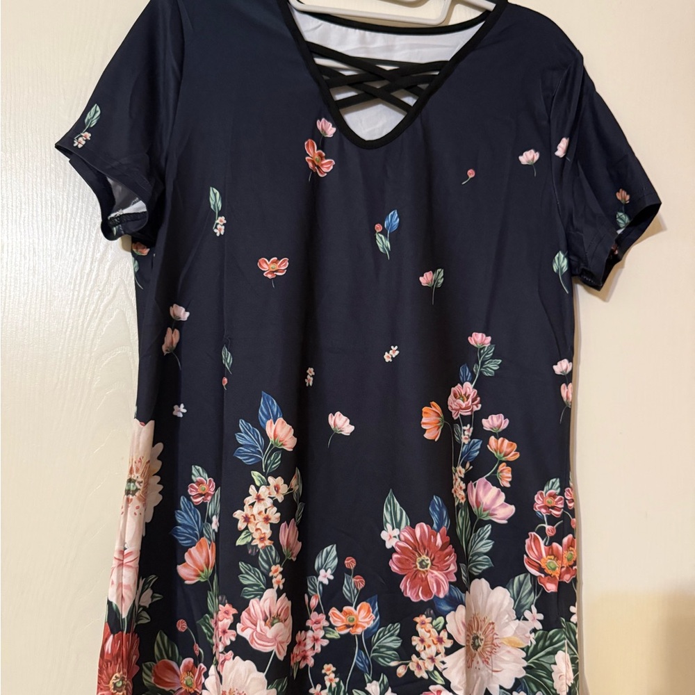 Floral Navy Women's Top